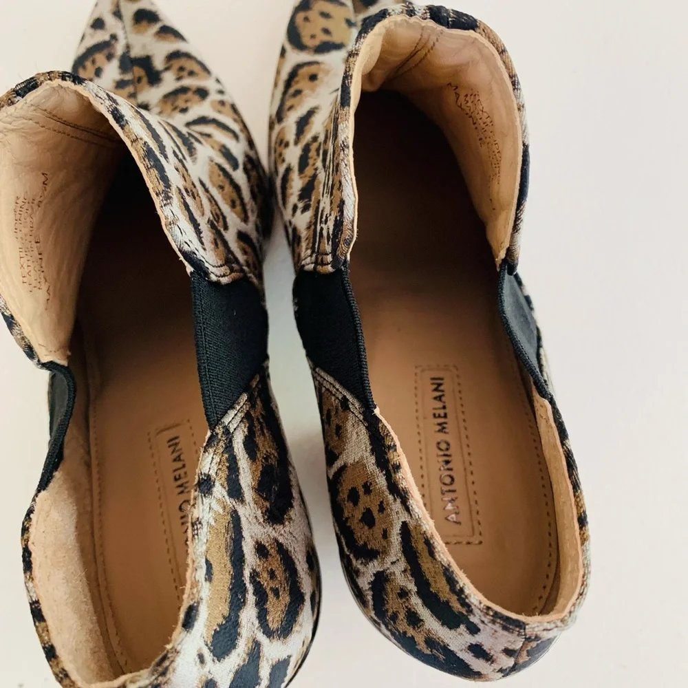 Antonio Melani Maxine Leopard Block Heel Booties